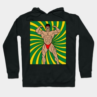 Retro Bodybuilding Lifting Weights Hoodie